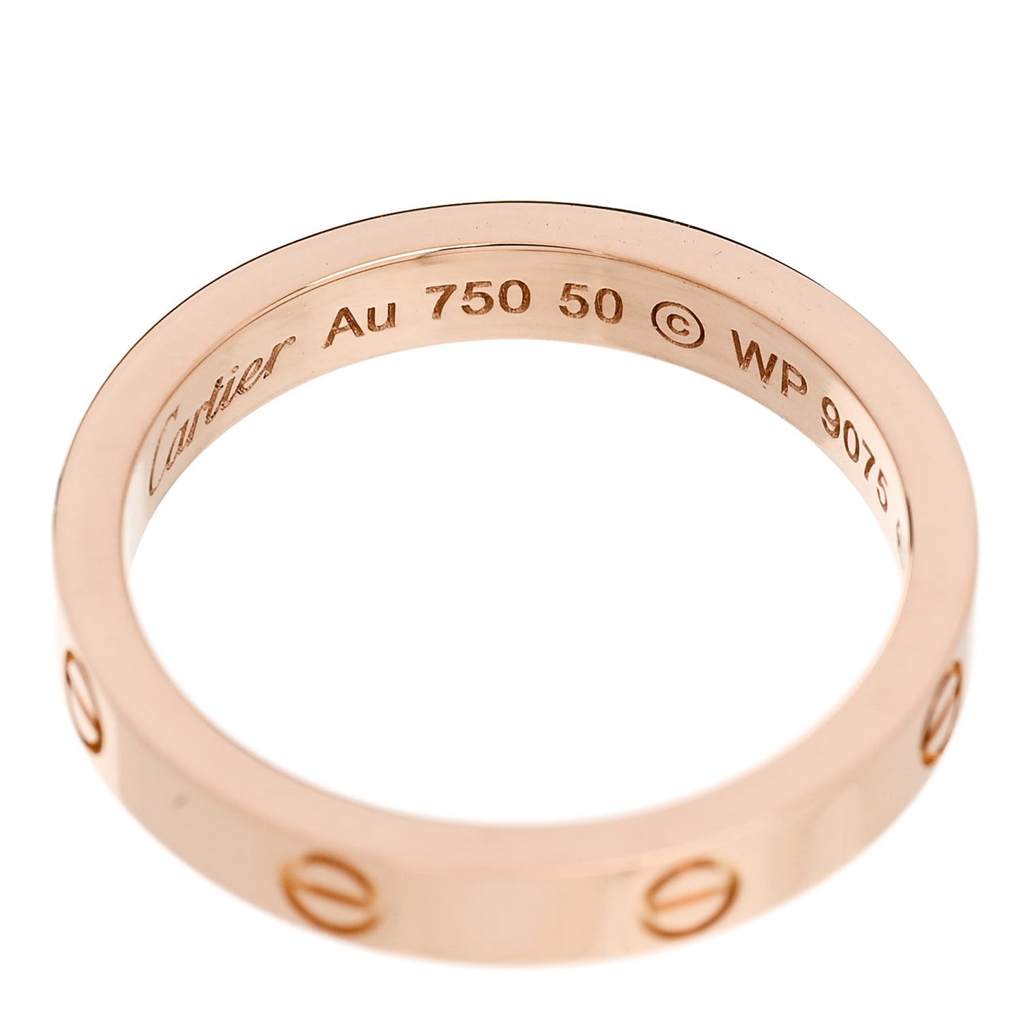 18K Pink Gold Diamond Ceramic LOVE Ring Set 50 5.25