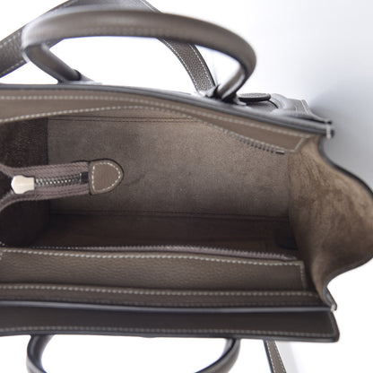 Celine Drummed Calfskin Nano Luggage Souris 6 of 9