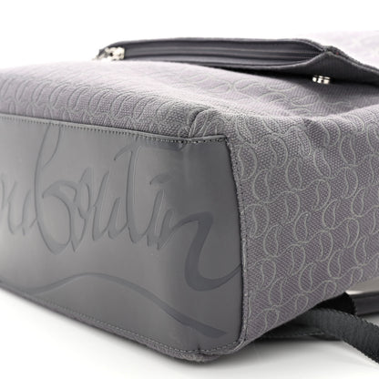 Christian Louboutin Logo Jacquard Zip N Flap Backpack Grey 10 of 10