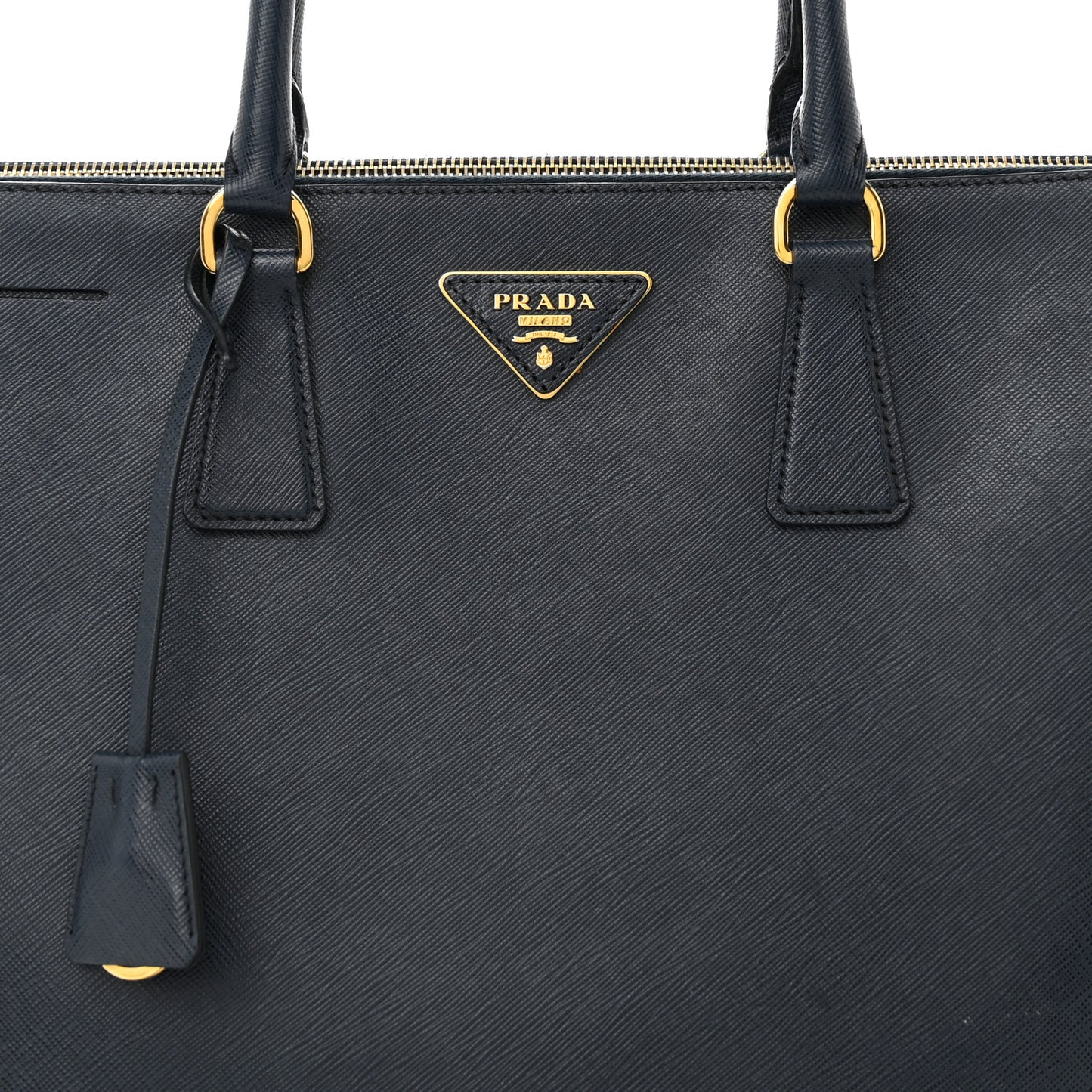 Saffiano Medium Galleria Double Zip Tote Baltico