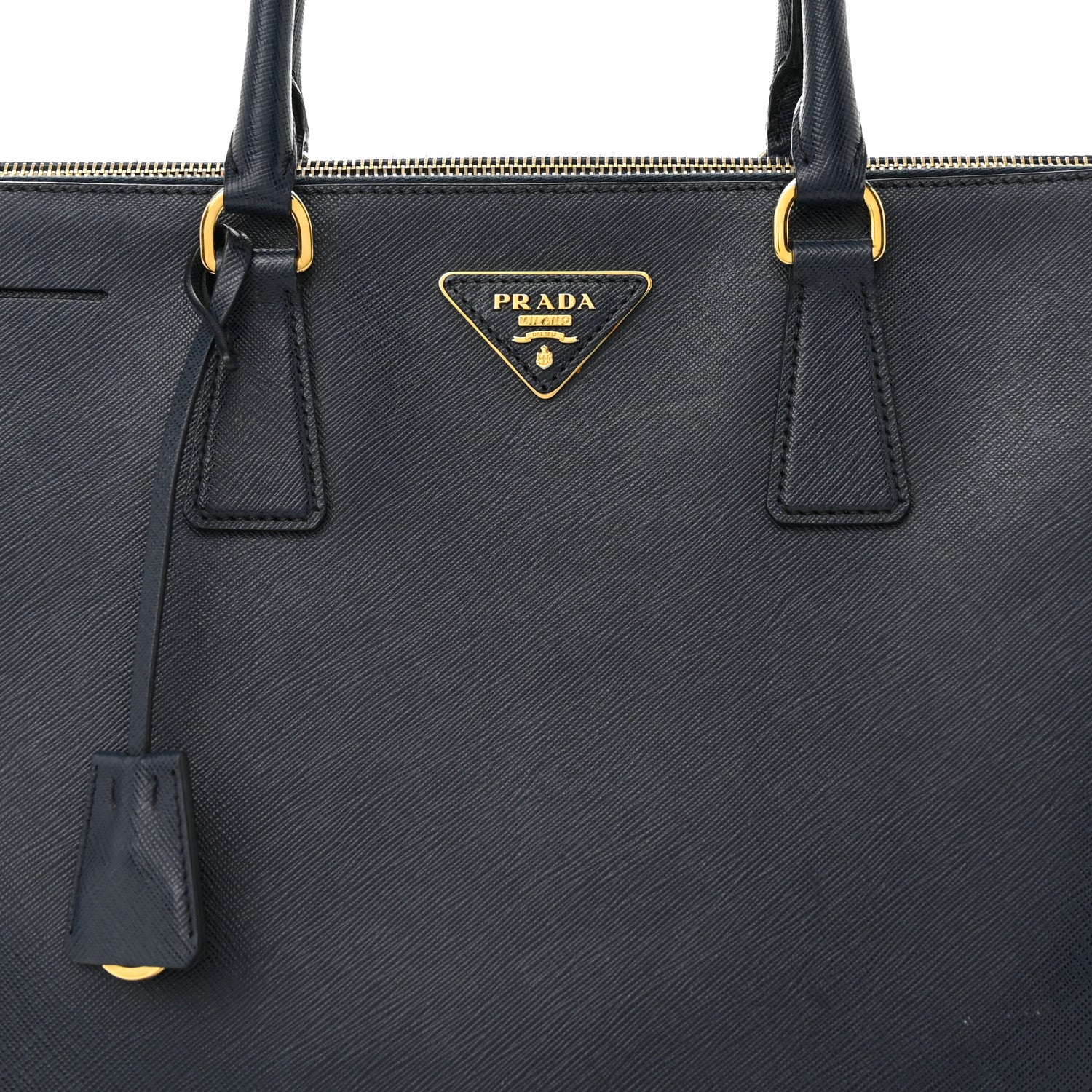 Prada Saffiano Medium Galleria Double Zip Tote Baltico 7 of 14
