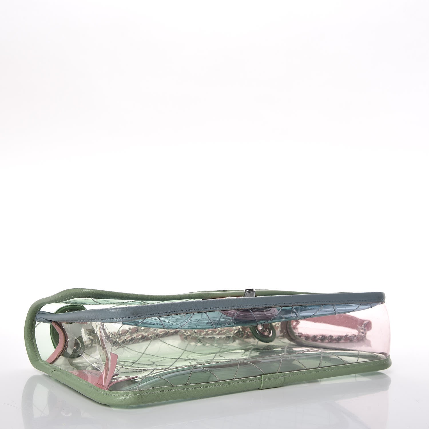 Chanel Lambskin PVC Quilted Medium Coco Splash Flap Blue Green 4 of 9