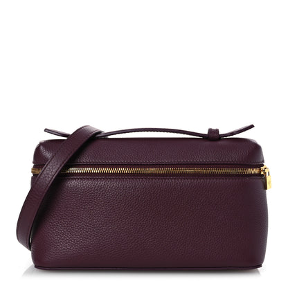 Loro Piana Grained Calfskin L19 Extra Pocket Pouch Azuki Beans 7 of 12