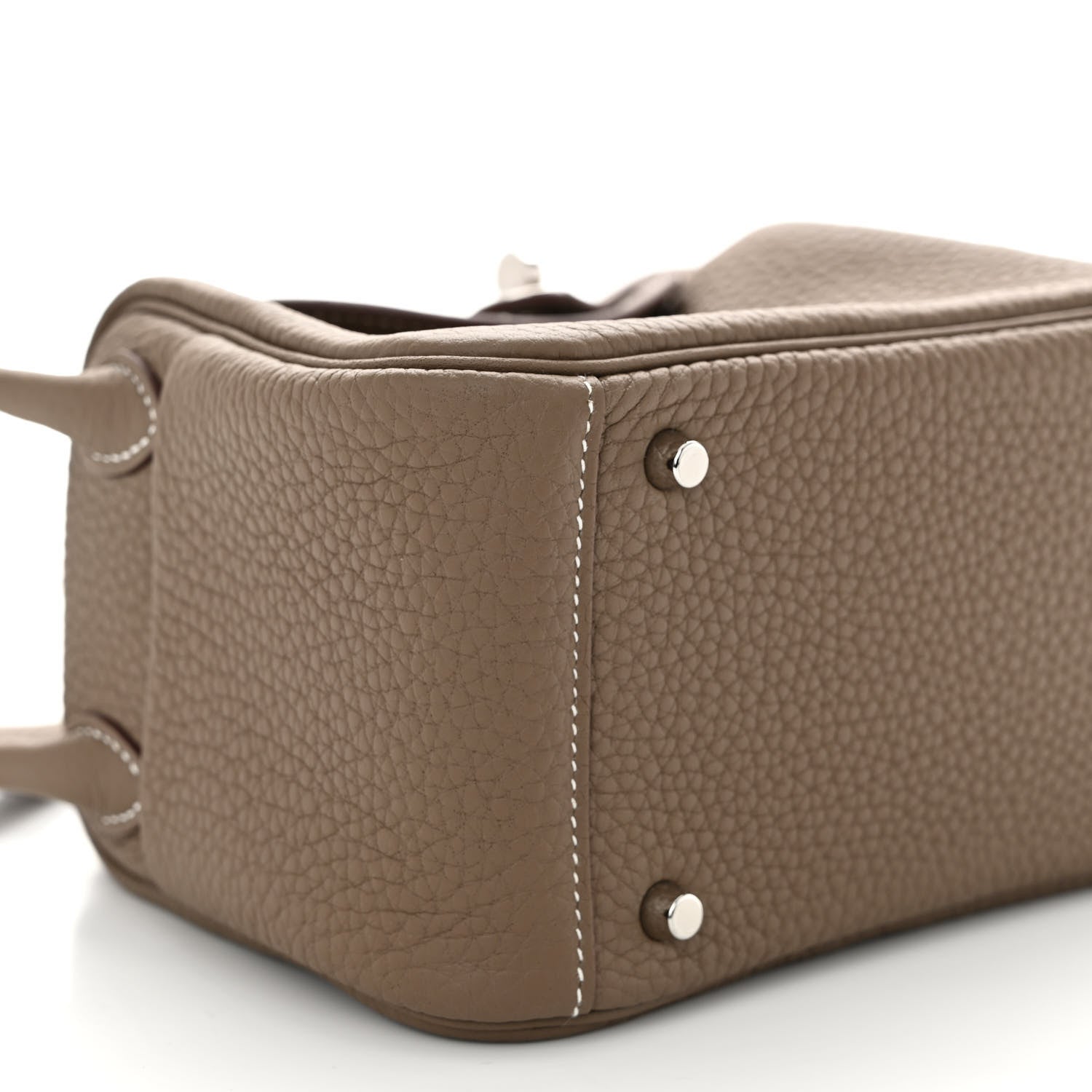 Hermes Taurillon Clemence Mini Lindy 20 Etoupe 9 of 10