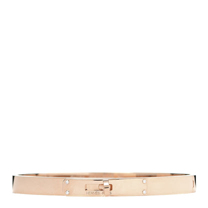 Hermes 18K Rose Gold Diamond PM Kelly Bracelet SH 1 of 5