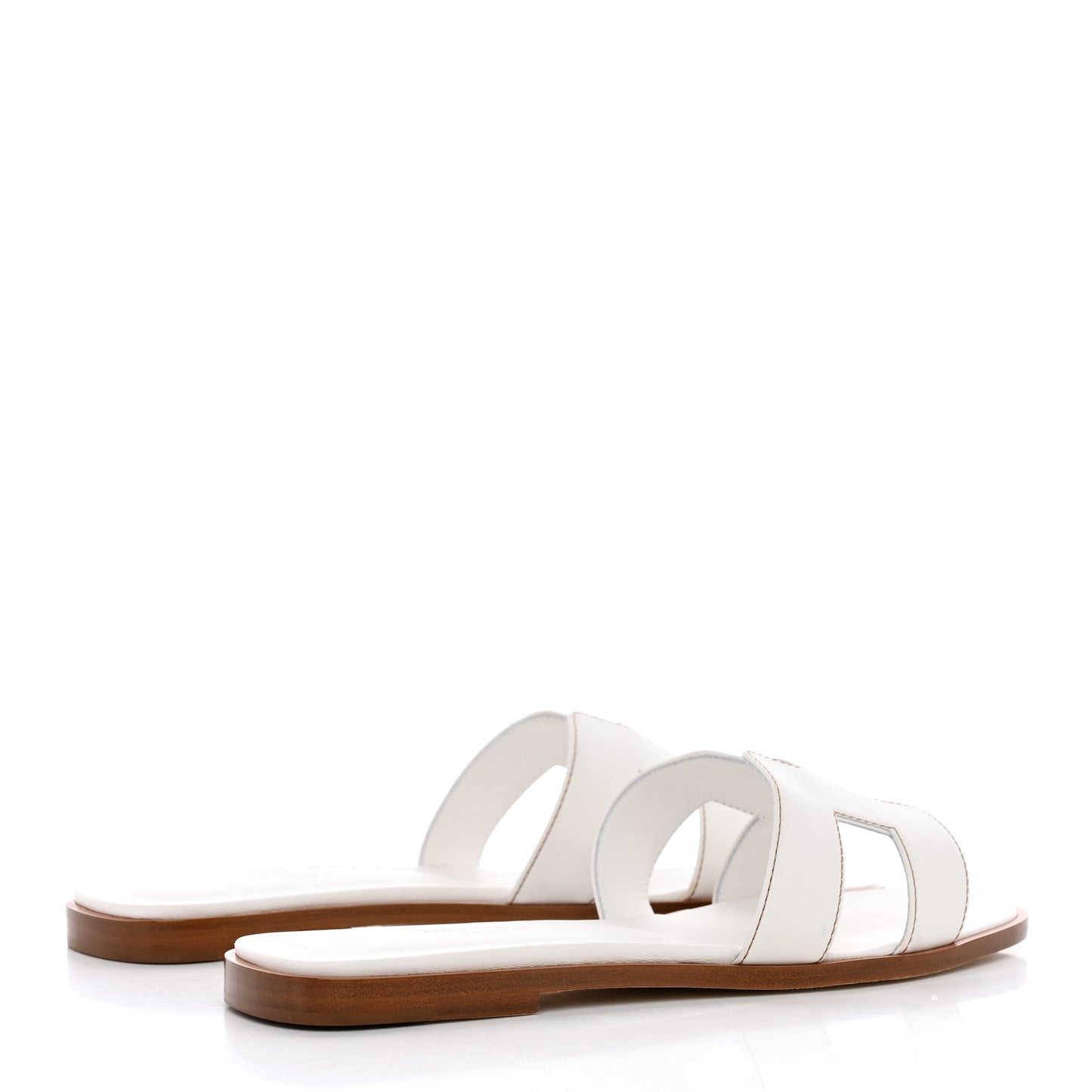 Box Calfskin Oran Sandals 38 White