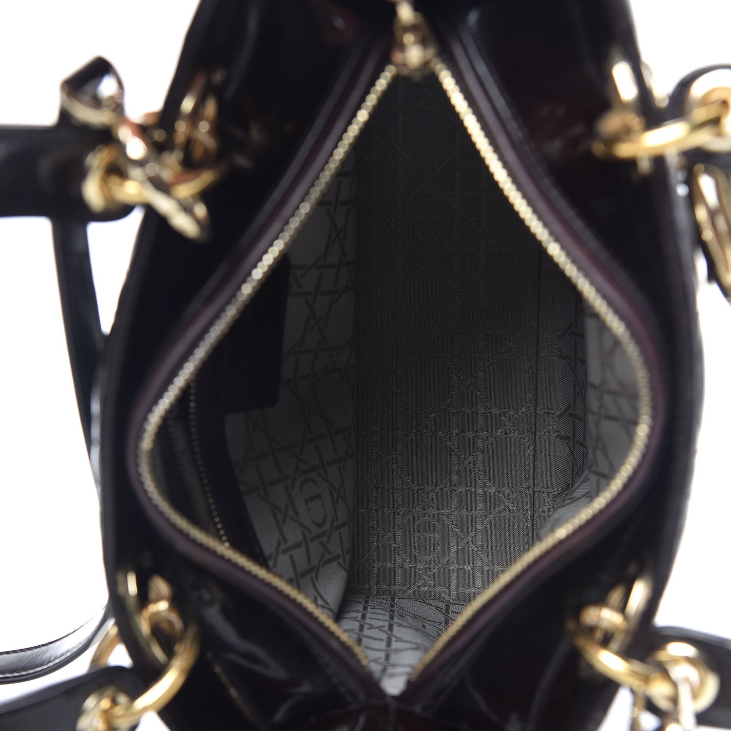 Christian Dior Patent Cannage Medium Lady Dior Dark Brown 5 of 9