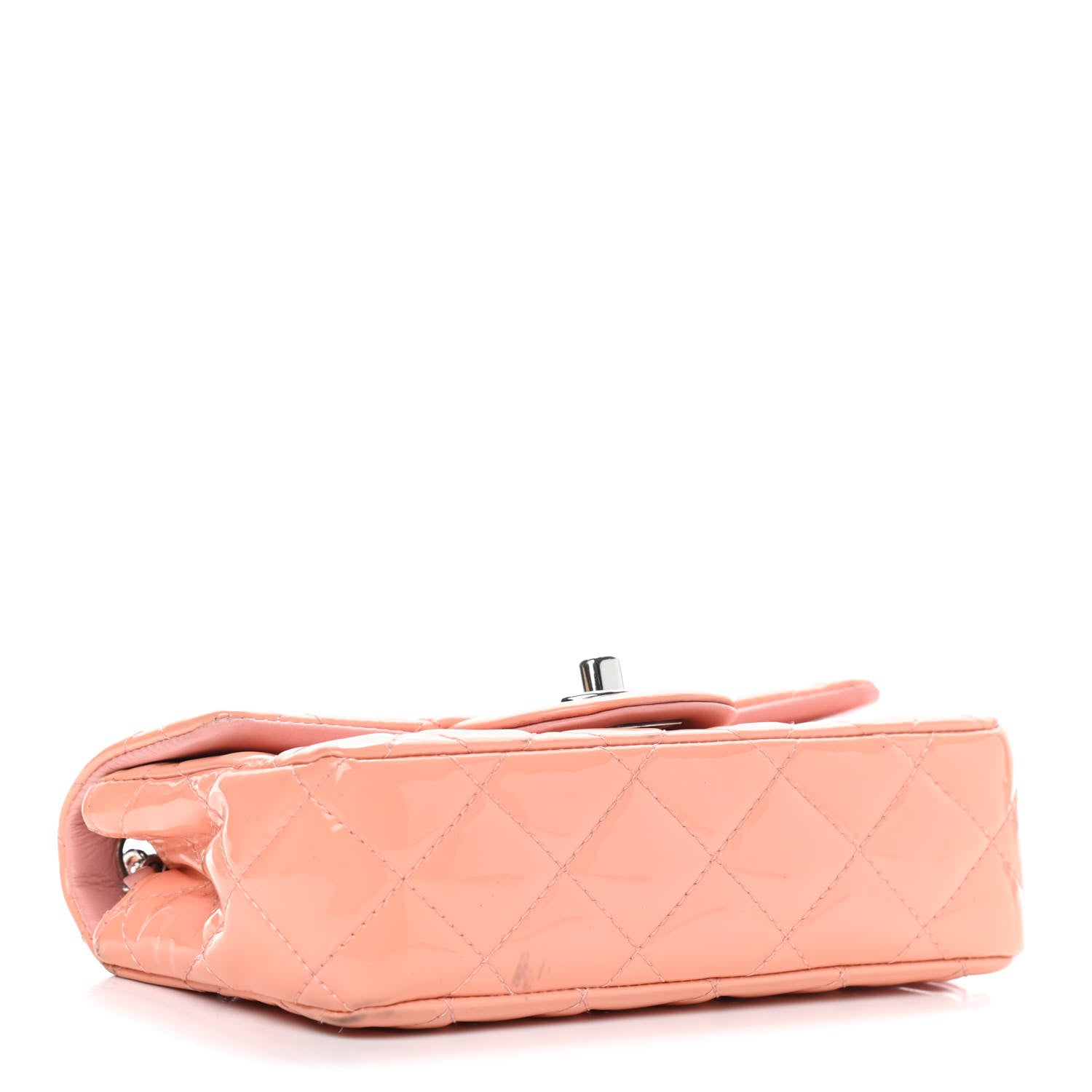 Chanel Patent Calfskin Quilted Mini Rectangular Flap Light Pink 3 of 13