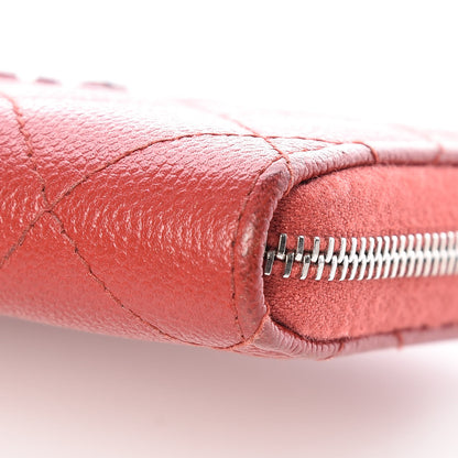 Chanel Caviar Quilted Zip Coin Purse Red 9 of 14