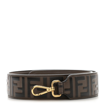Fendi Vitello Century Bi-Color FF 1974 Embossed Strap You Maya Black 1 of 4