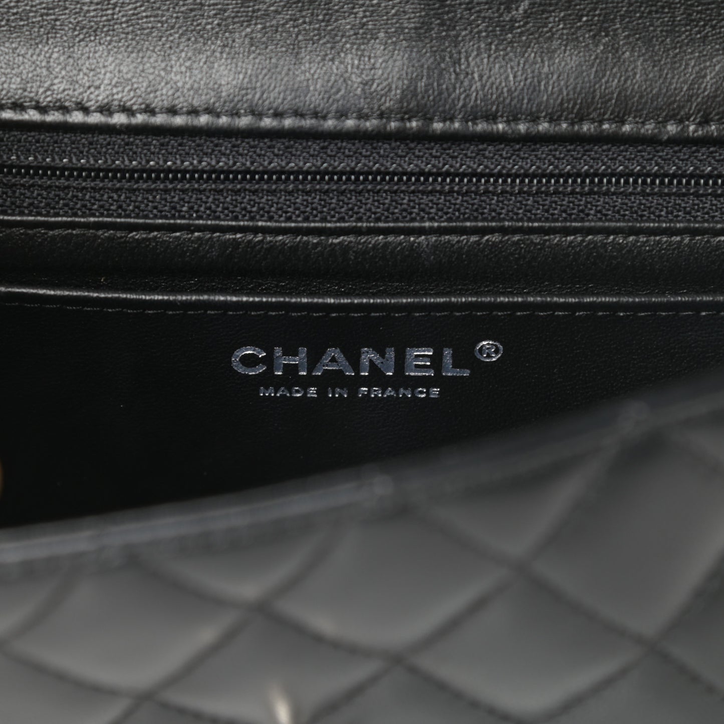 Lambskin Quilted Mini Rectangular Flap Black