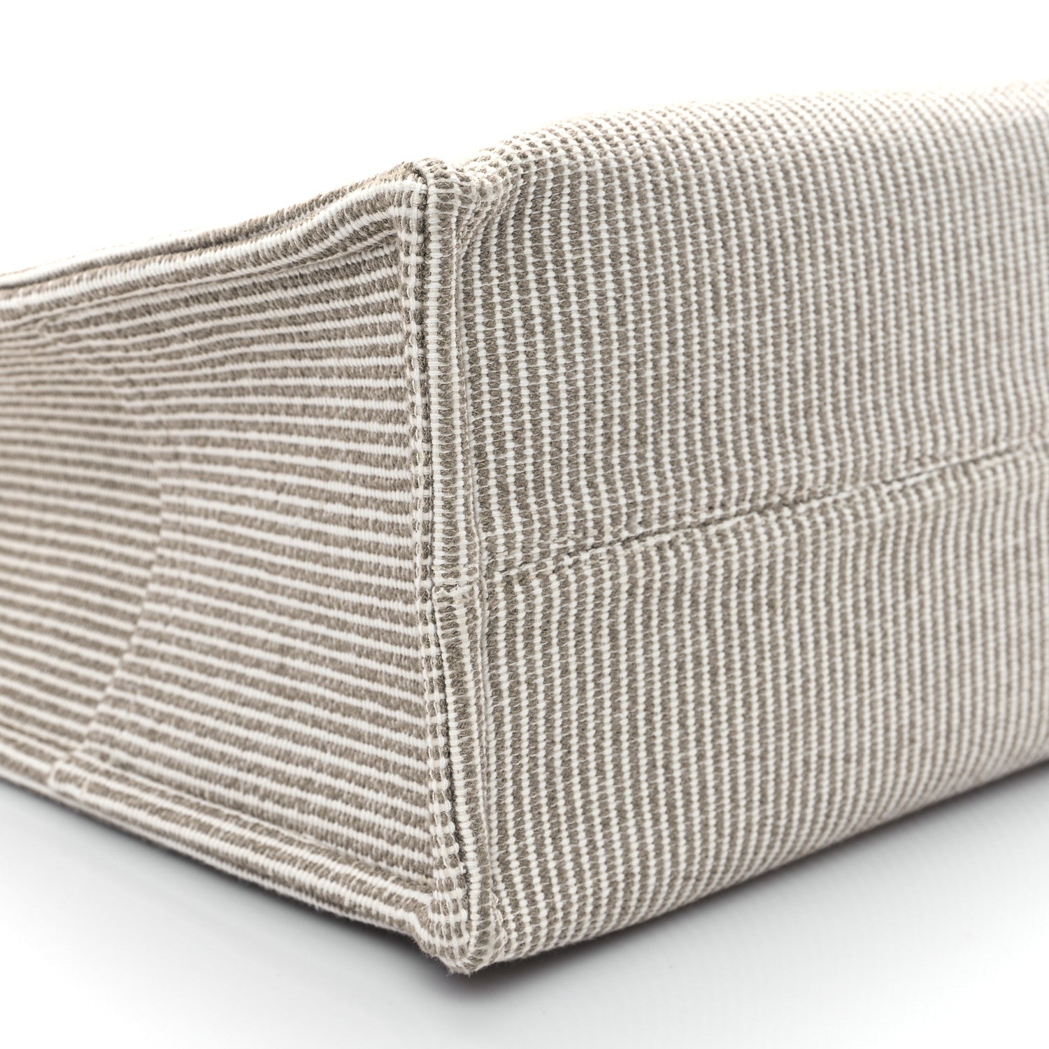 Celine Canvas Calfskin Striped Triomphe Large Cabas Beige 11 of 12