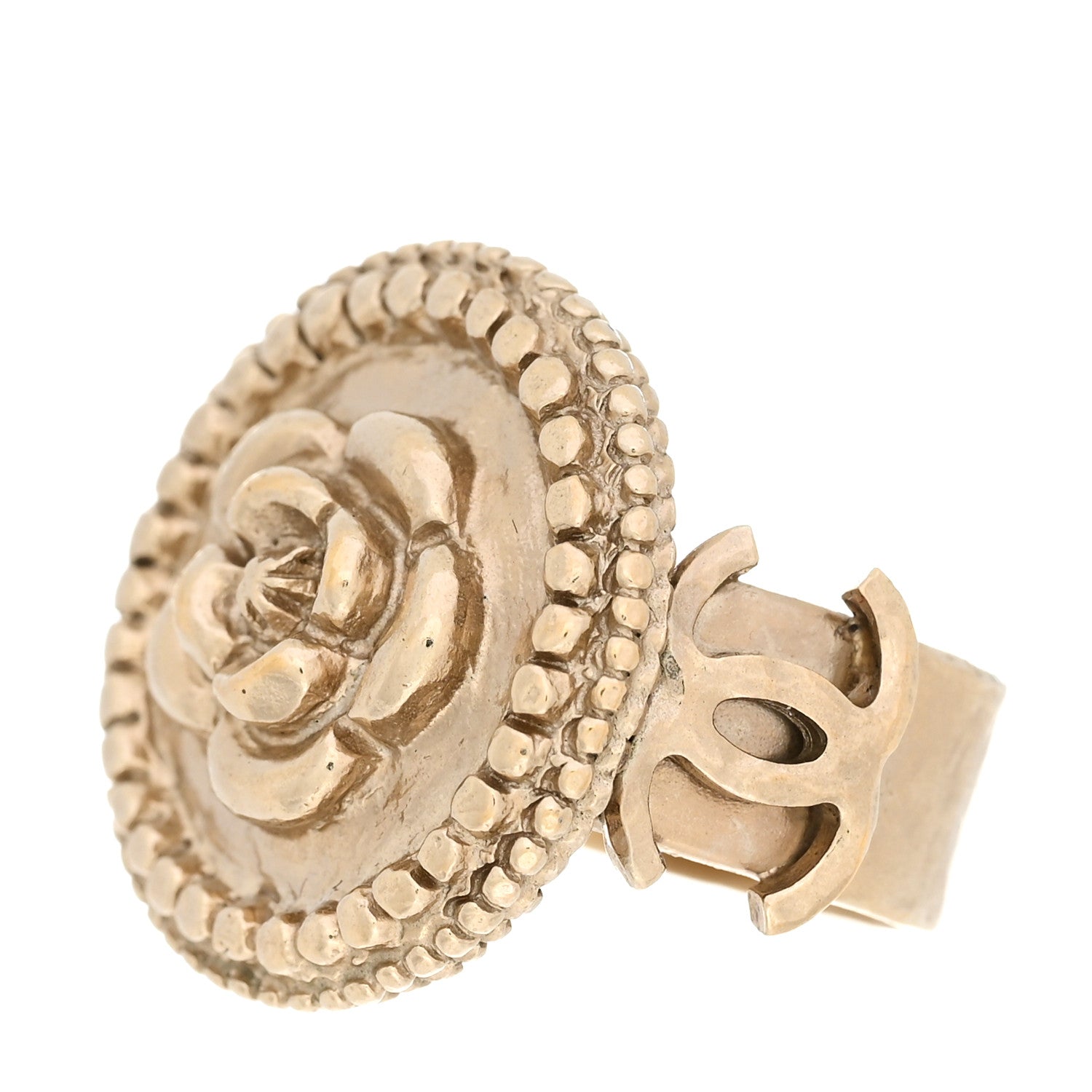 Chanel CC Camellia Ring 5 Gold 3 of 6