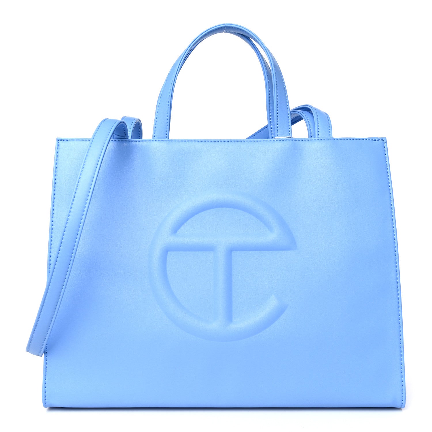 Telfar Vegan Leather Medium Shopping Bag Cerulean 1 of 9