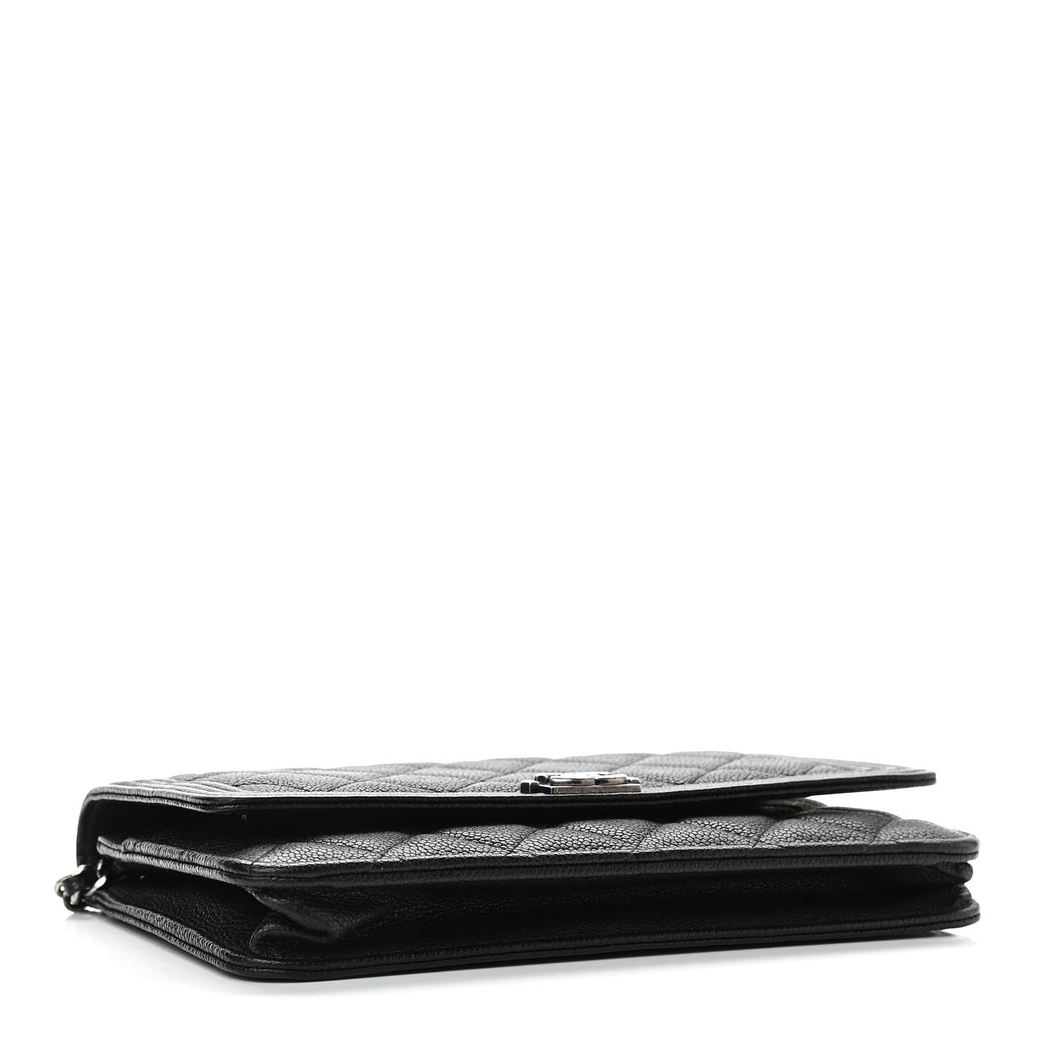 Chanel Caviar Quilted Boy Wallet On Chain WOC Black 4 of 13