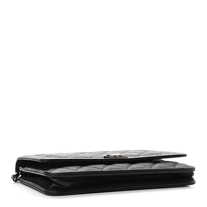 Chanel Caviar Quilted Boy Wallet On Chain WOC Black 4 of 13