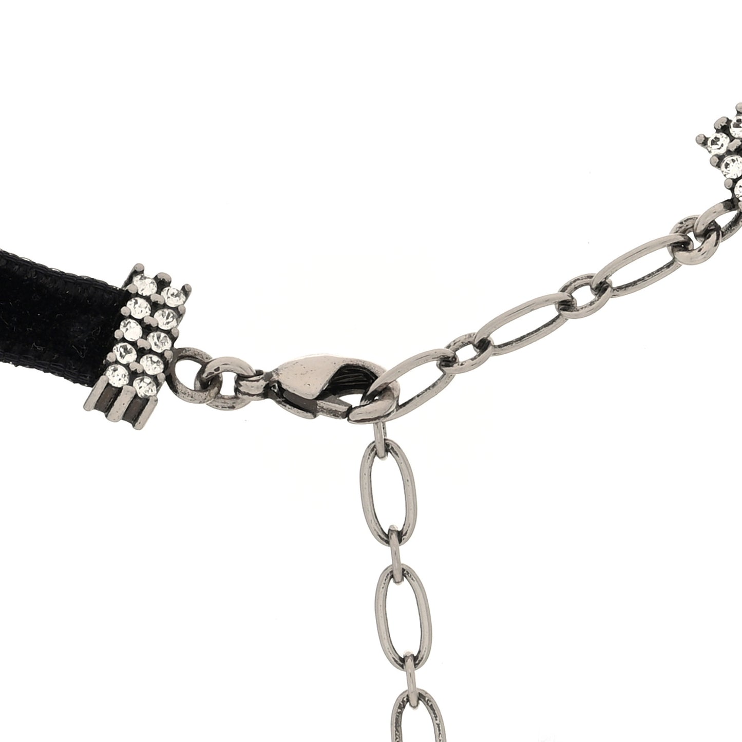 DIOR Velvet Crystal J’Adior Choker Necklace  Black