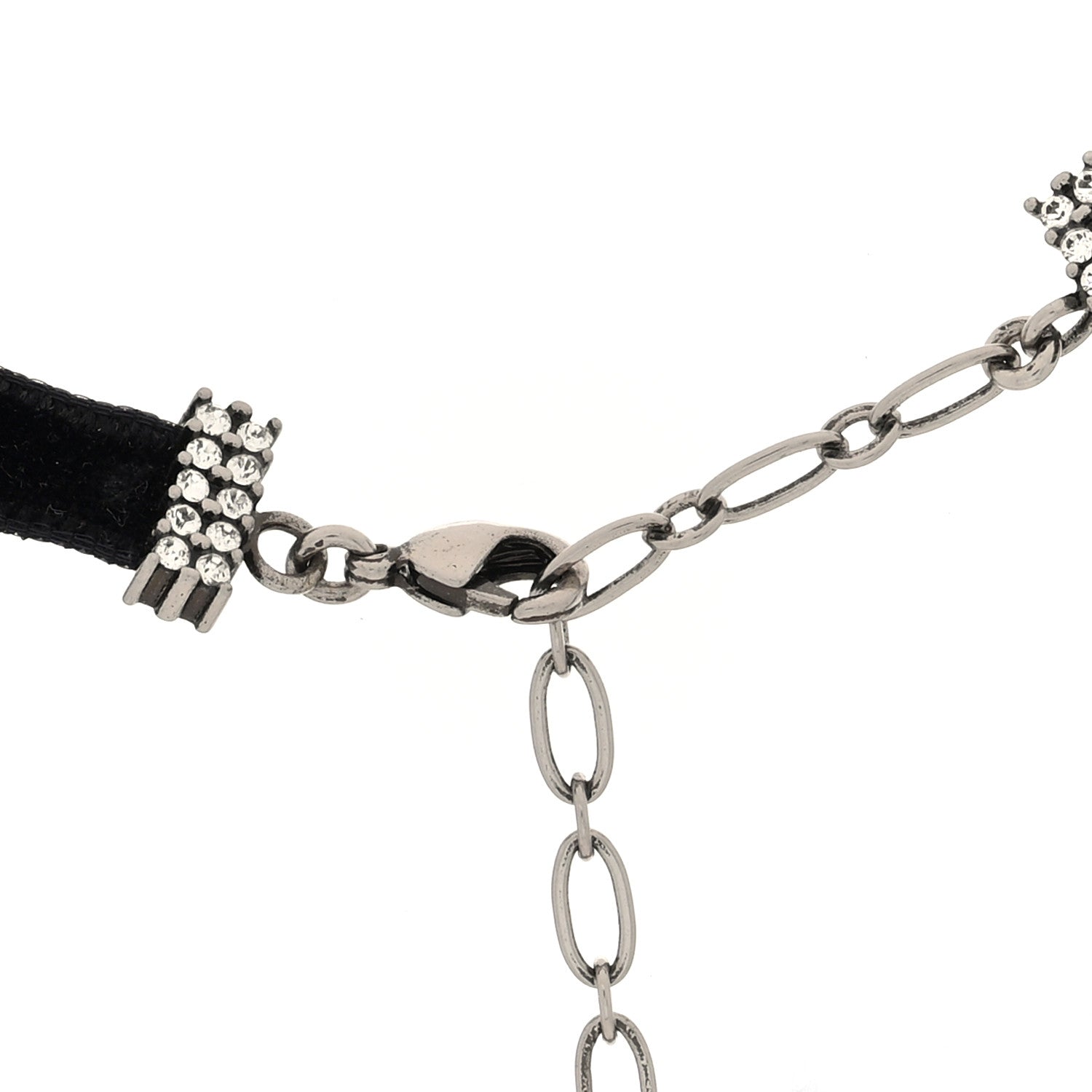 Christian Dior DIOR Velvet Crystal J’Adior Choker Necklace  Black 4 of 4