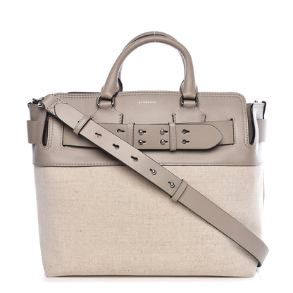 Burberry Canvas Calfskin Medium Belt Bag Grey Stone 1 of 10