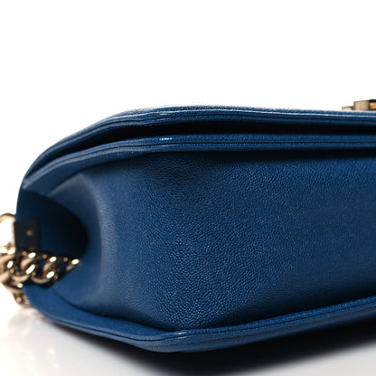 Chanel Caviar Quilted New Medium Boy Flap Blue 9 of 10