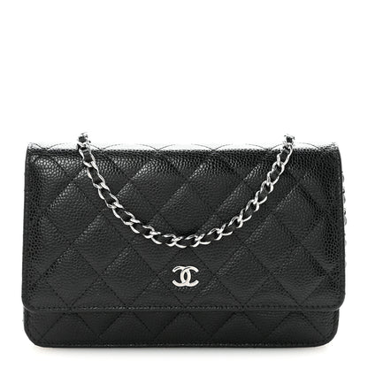 Chanel Caviar Quilted Wallet on Chain WOC Black 1 of 12