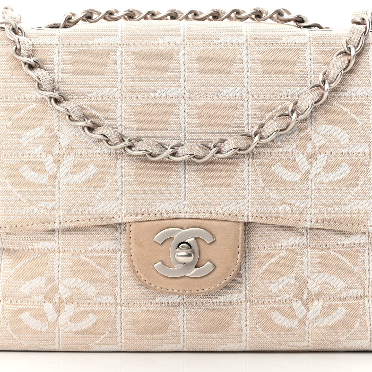 Nylon Medium Travel Flap Light Beige