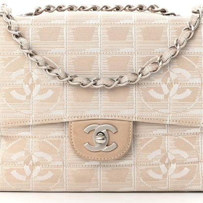 Chanel Nylon Medium Travel Flap Light Beige 8 of 13
