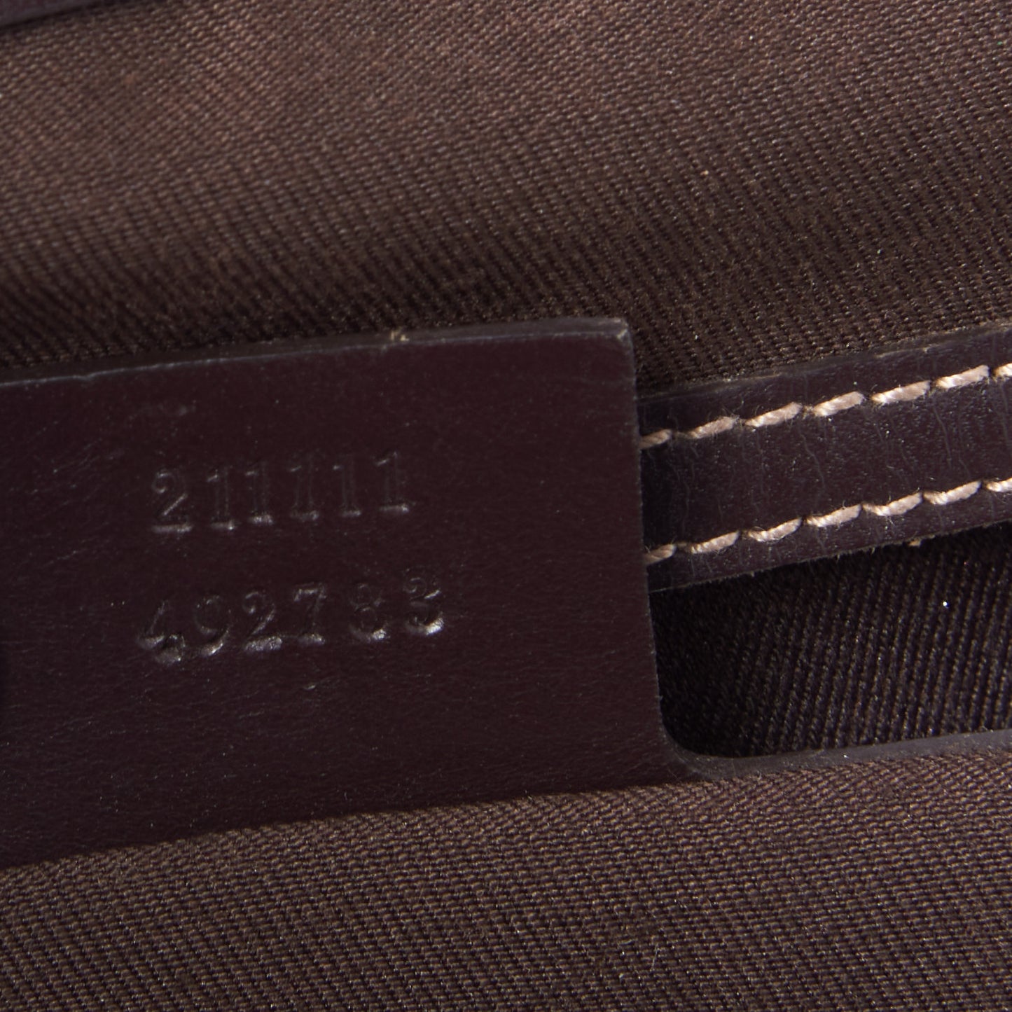 GG Supreme Monogram Briefcase Dark Brown