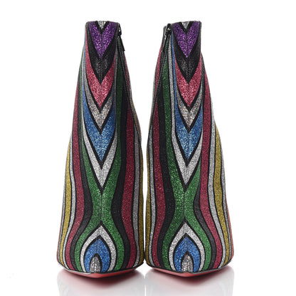 Christian Louboutin Suede Stripyglitter So Kate Booty 100 Ankle Boots 39.5 Multi 2 of 8