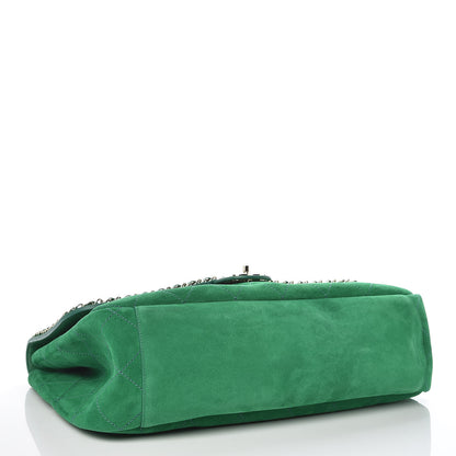 Chanel x Pharrell Williams Suede Lambskin XXL Flap Bag Green 4 of 11