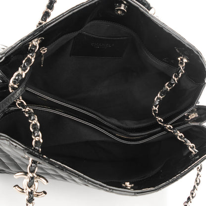 Chanel Patent Quilted Large Just Mademoiselle Bowling Bag Black 5 of 8