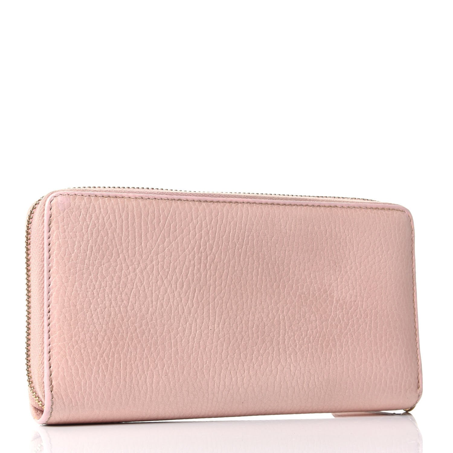 Gucci Calfskin GG Marmont Zip Around Wallet Light Pink 2 of 4
