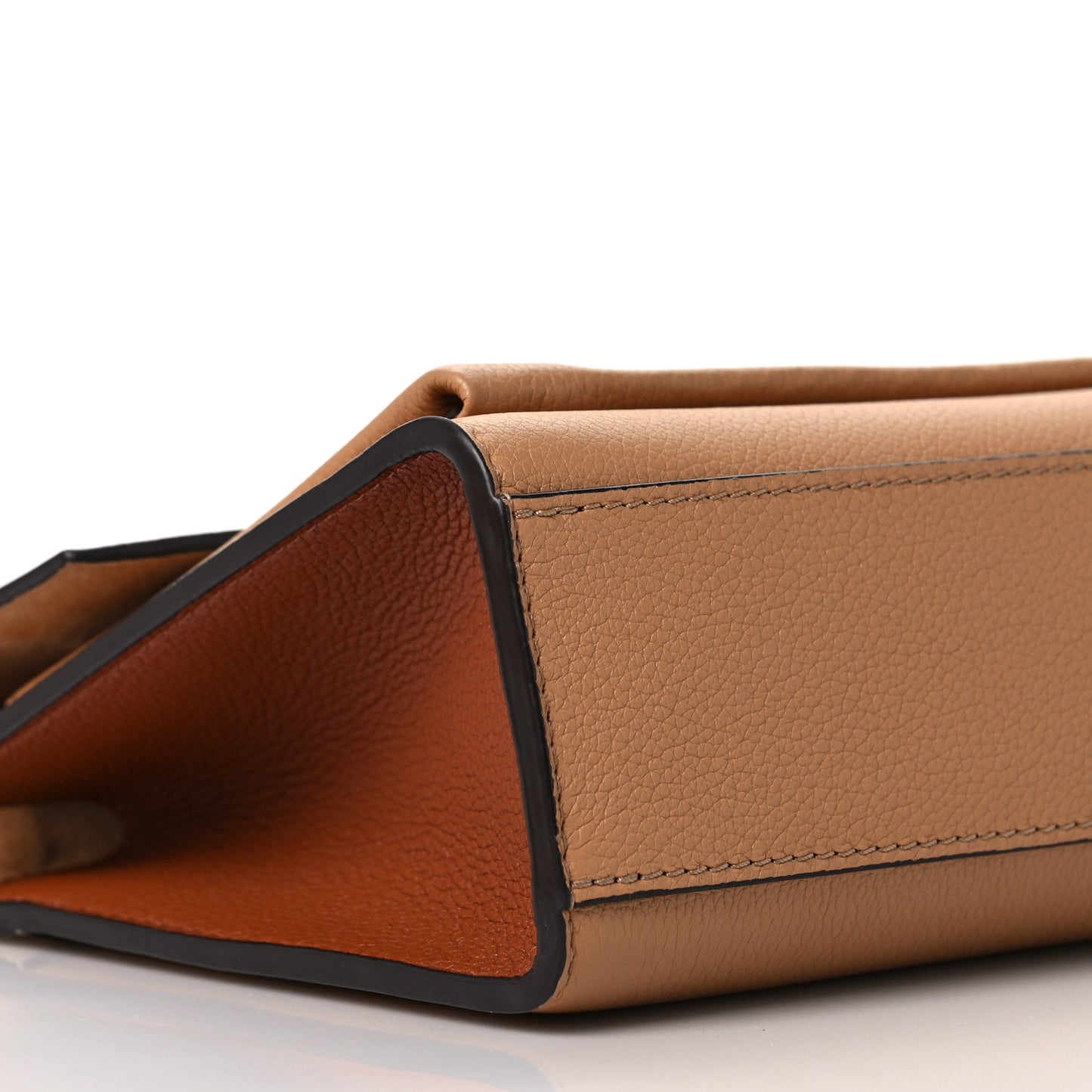 Soft Calfskin Mylockme Chain Bag BB Arizona Quartz Caramel