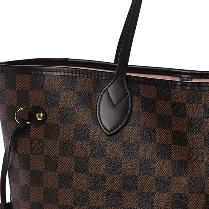 Louis Vuitton Damier Ebene Neo Neverfull MM Rose Ballerine 8 of 15