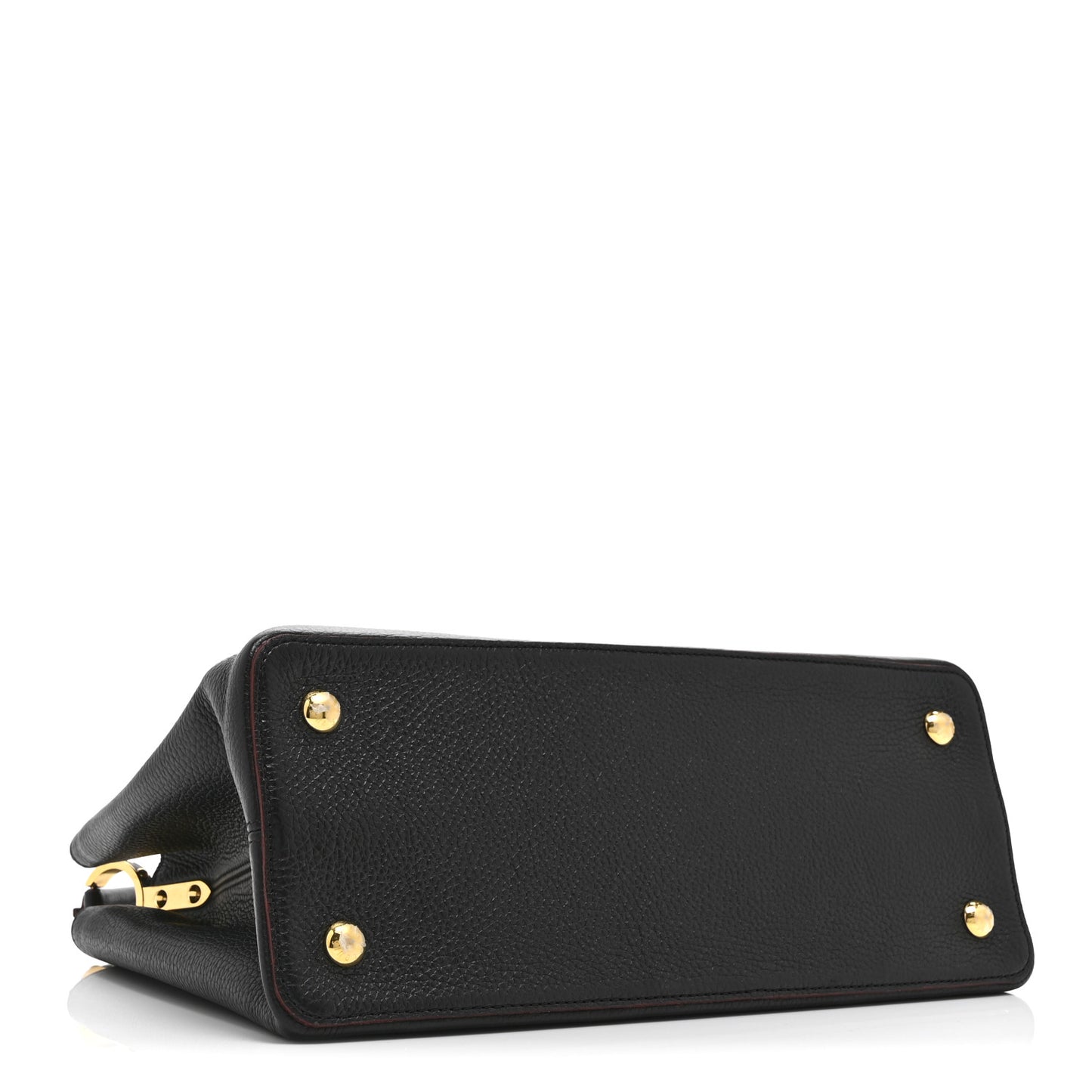 Taurillon Capucines MM Black Fuchsia