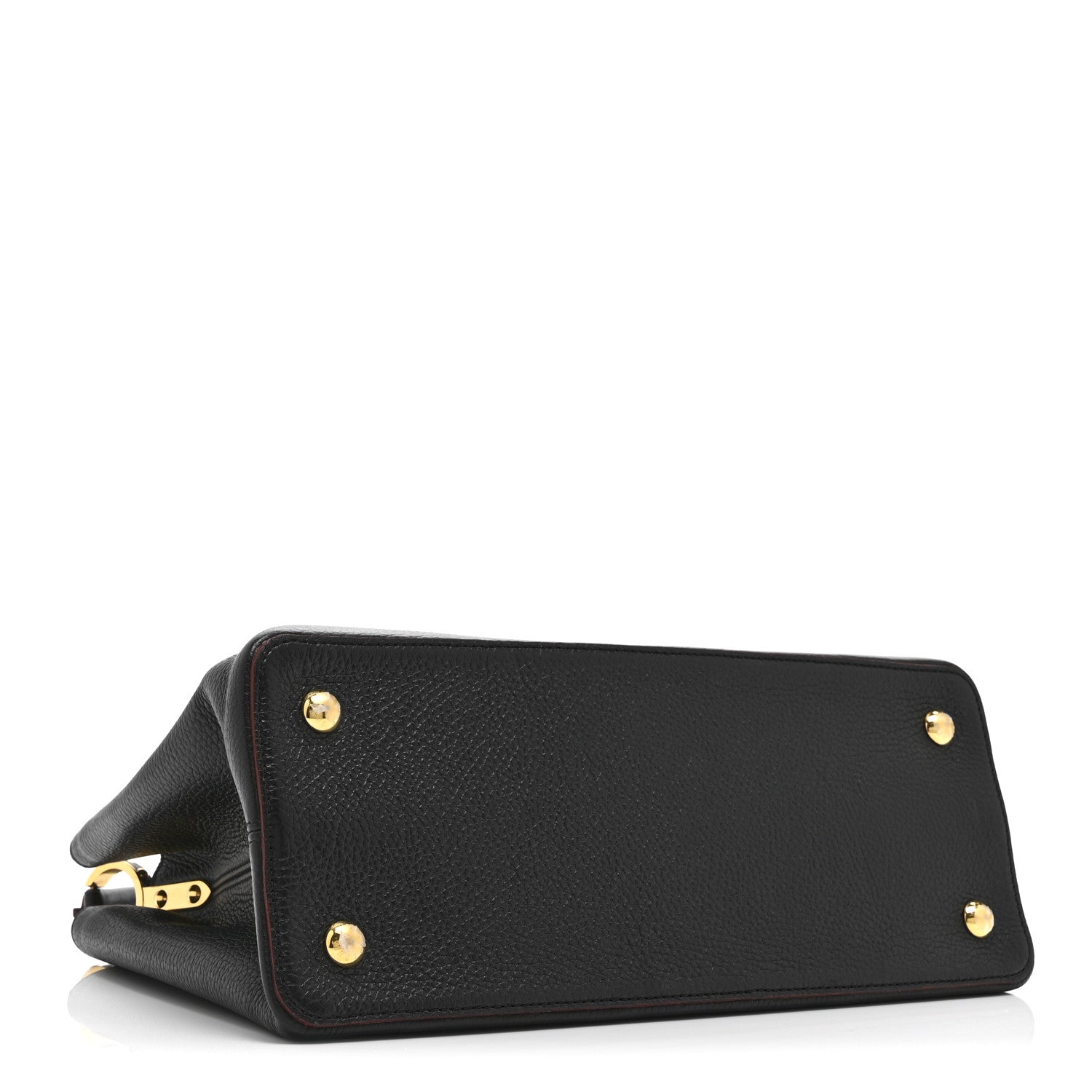 Louis Vuitton Taurillon Capucines MM Black Fuchsia 4 of 10