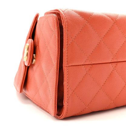 Chanel Caviar Quilted Small Chanel 25 Handbag Dark Orange 9 of 11