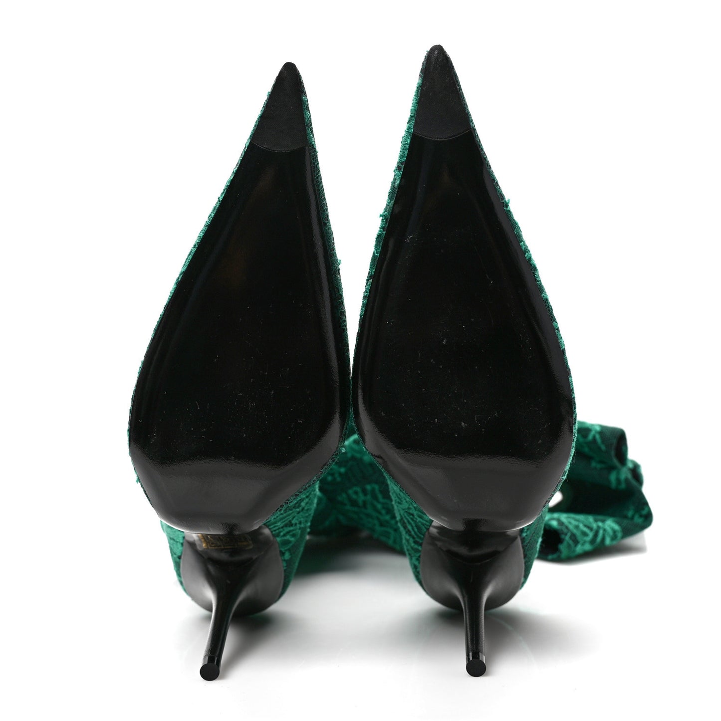 Lace Spandex Pointed Toe Knife Thigh High Boots 38 Green