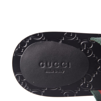 Gucci Nylon Guccissima Web Womens Thong Sandals 38 Green Red Black 8 of 9