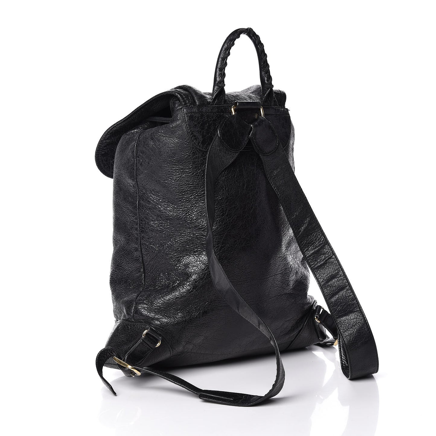 Agneau Classic Gold Hardware S Traveler Backpack Black