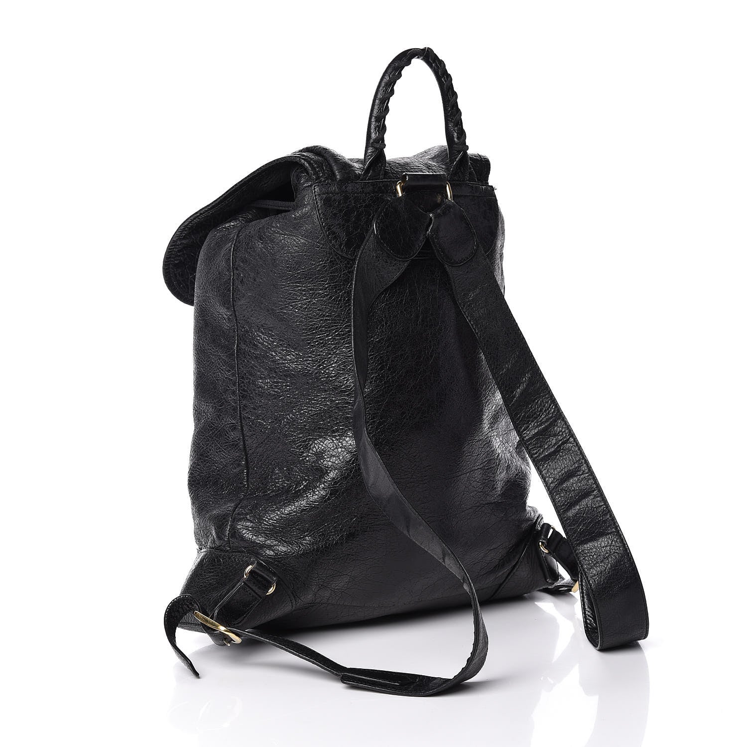 Balenciaga Agneau Classic Gold Hardware S Traveler Backpack Black 3 of 9