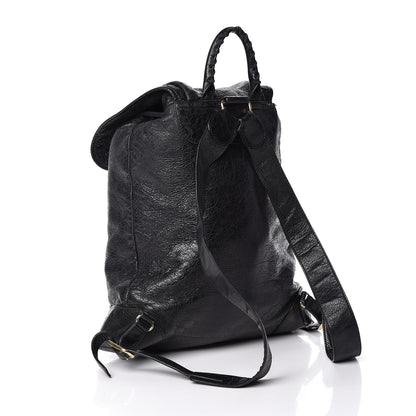 Balenciaga Agneau Classic Gold Hardware S Traveler Backpack Black 3 of 9