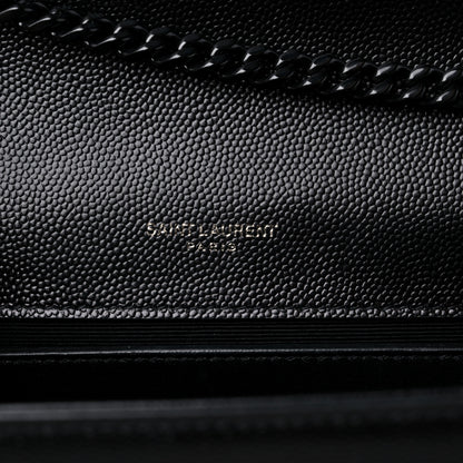 Saint Laurent Grain De Poudre Small Monogram Kate Satchel Black 6 of 11