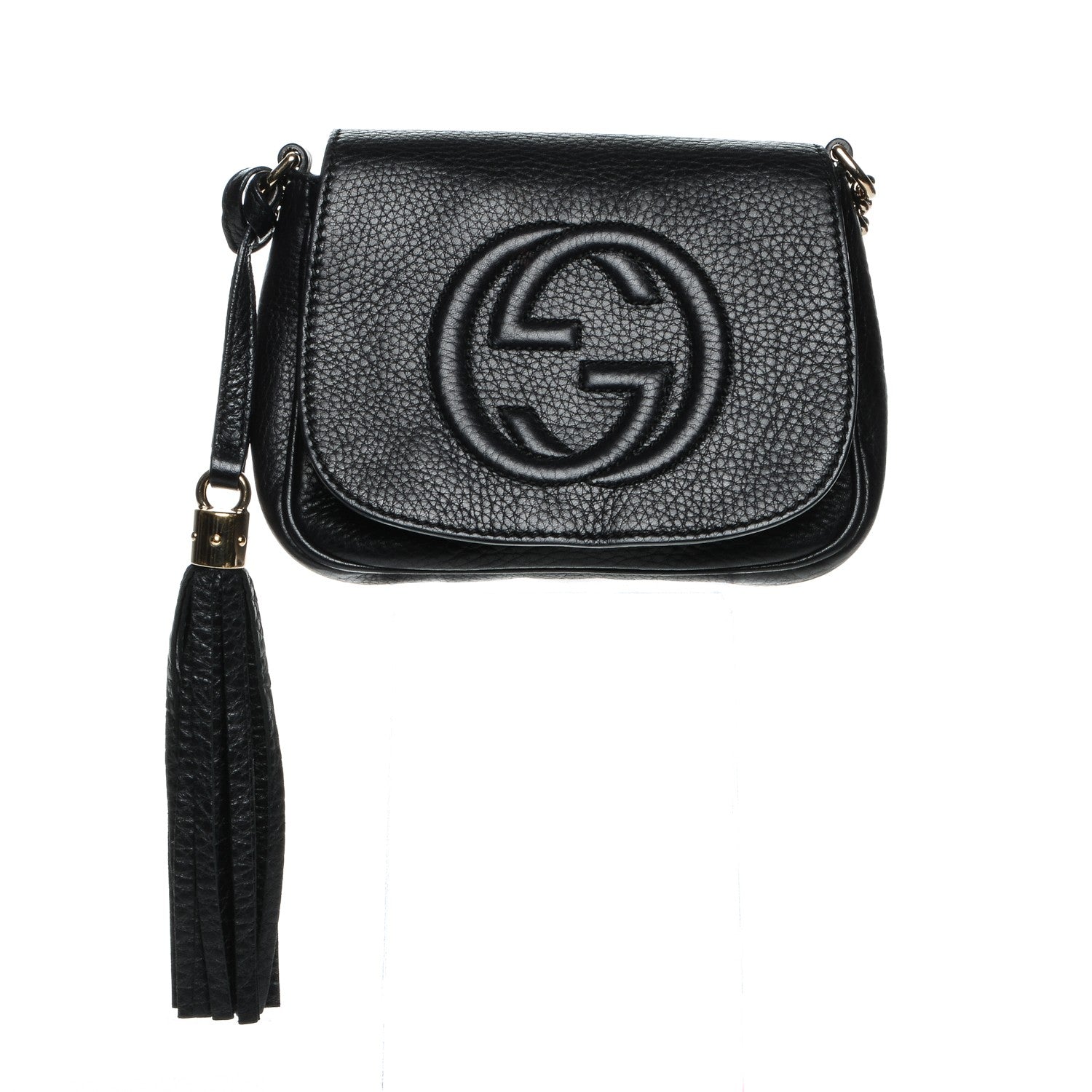 Gucci Pebbled Calfskin Small Soho Flap Crossbody Black 1 of 6