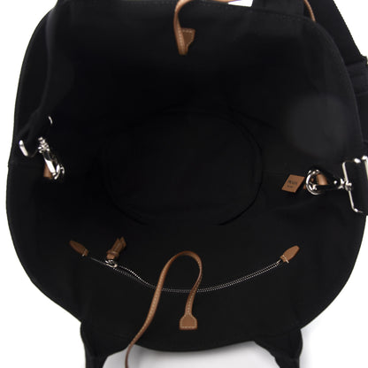 Prada Canapa Small Shopping Tote Black 6 of 10