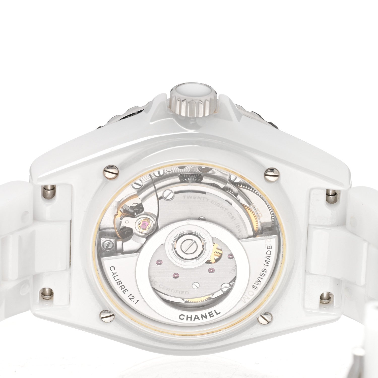 Chanel Stainless Steel Ceramic 38mm J12 Automatic Watch White 4 of 5
