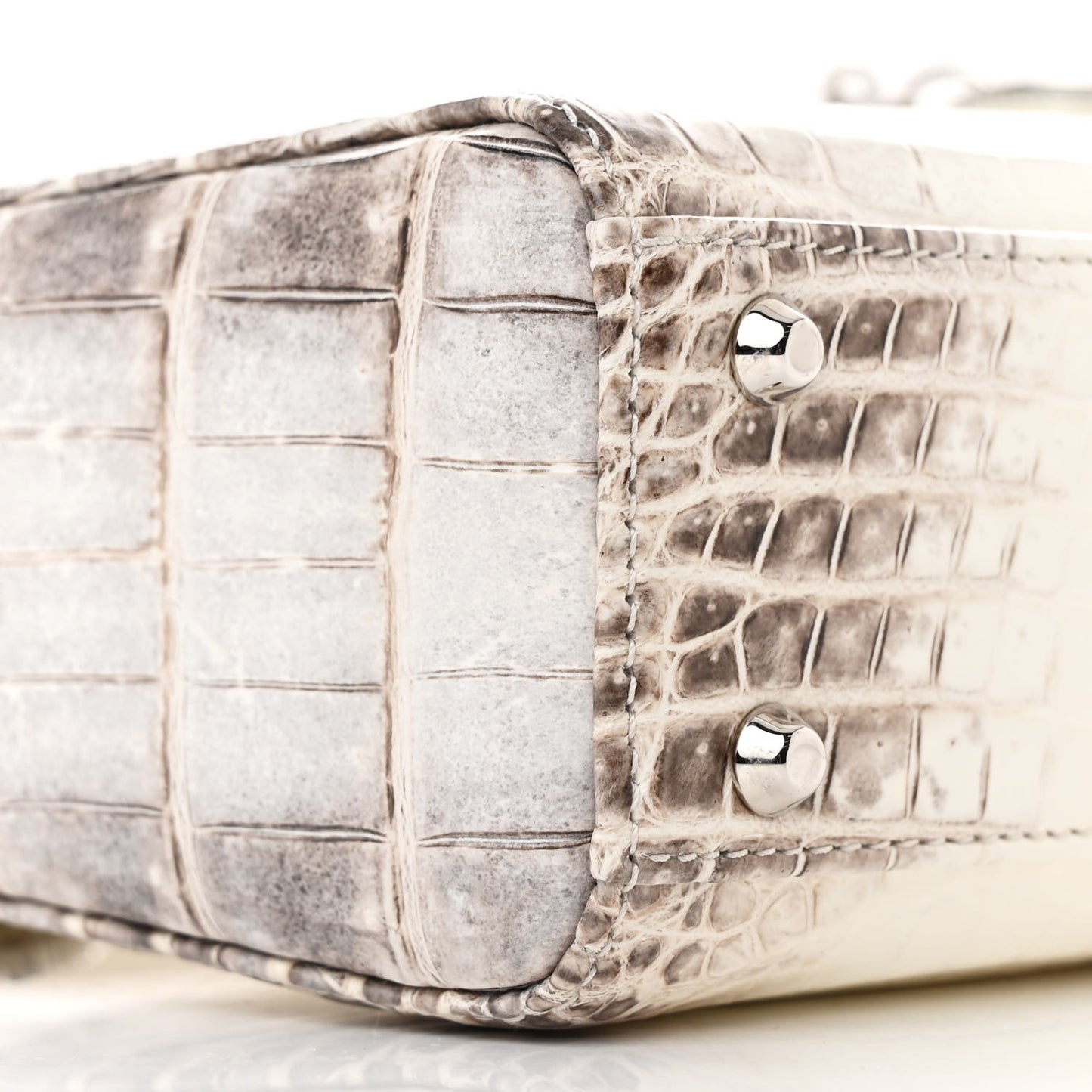 Niloticus Crocodile Himalaya Crystal Mini Lady Dior White