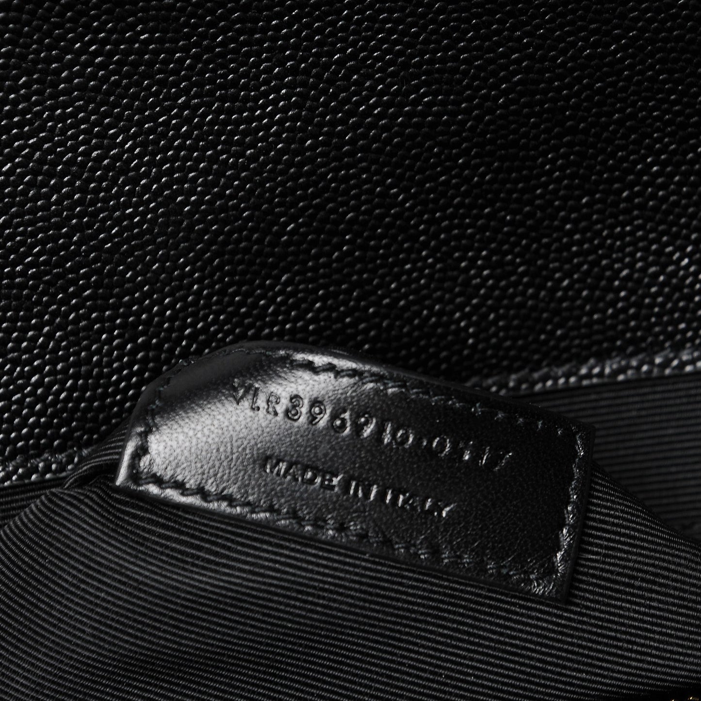 Grain De Poudre Matelasse Chevron Large Monogram Satchel Black