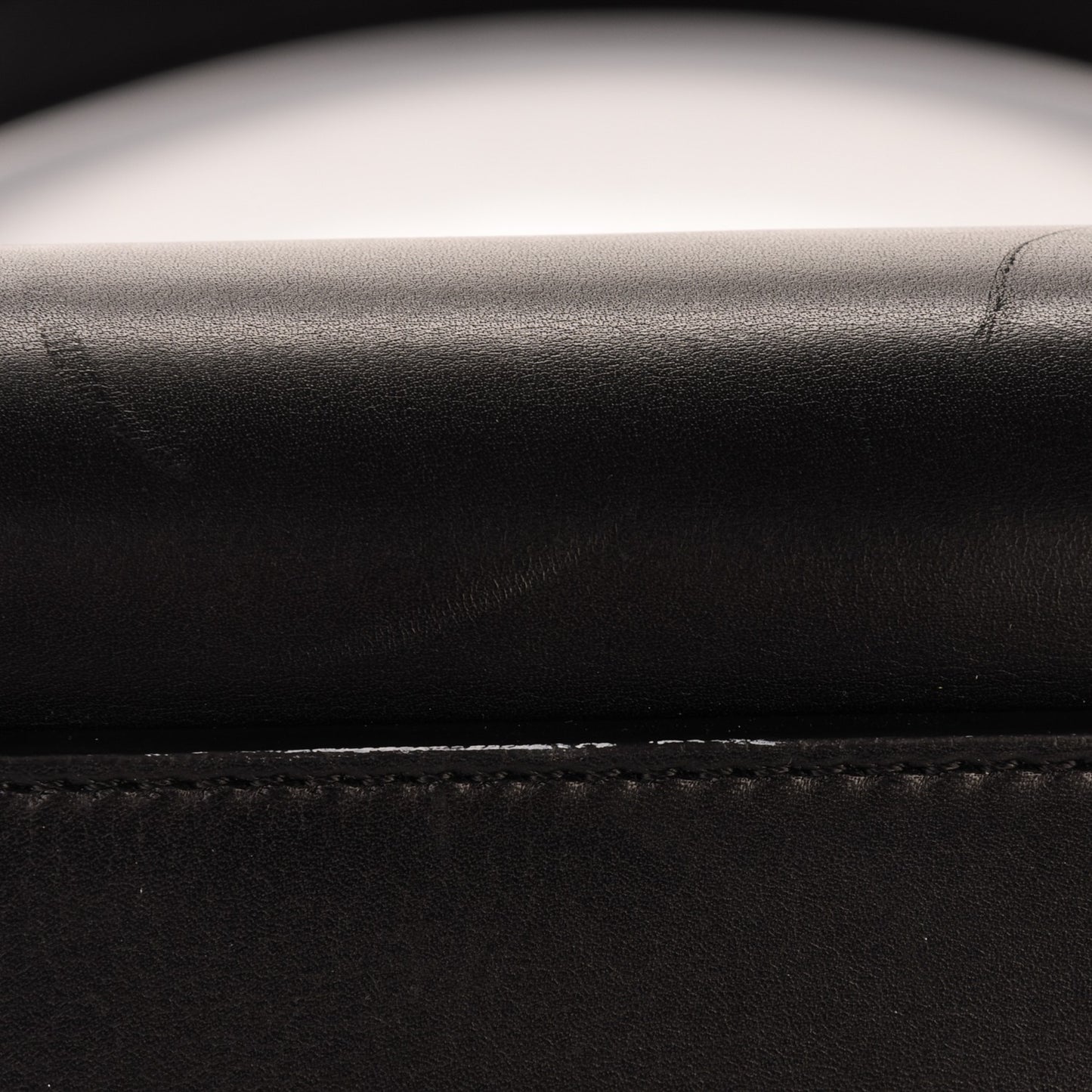 Smooth Calfskin Medium Edge Shoulder Bag Black