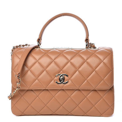 Chanel Lambskin Quilted Medium Trendy CC Flap Dual Handle Bag Beige 1 of 11